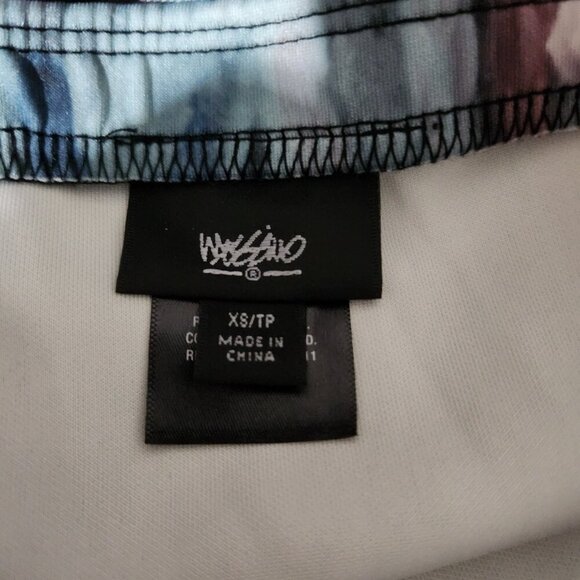 Mossimo Skirt Womens XS Pink Blue White Abstract Midi Stretch Bodycon NWT Modern - Picture 6 of 16